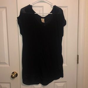 Faded Glory Black Sheer T shirt